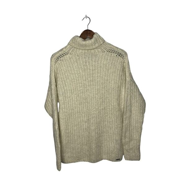 Abercrombie & Fitch sz M cream turtleneck sweater - Picture 1 of 2